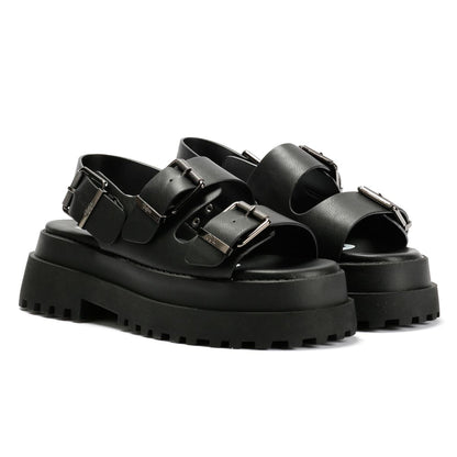 Buffalo Pluto Ari Women's Black Sandals