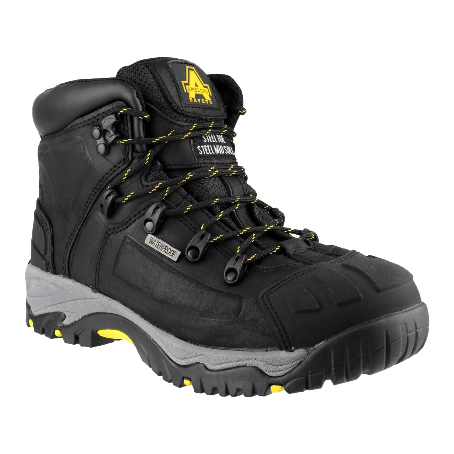 Amblers Safety Unisex AS803 Waterproof Wide Fit Safety Boot in Black