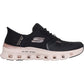 Skechers Glide-Step Pro Radiant Stride Womens Black Mesh/Rose Gold Trim Trainers