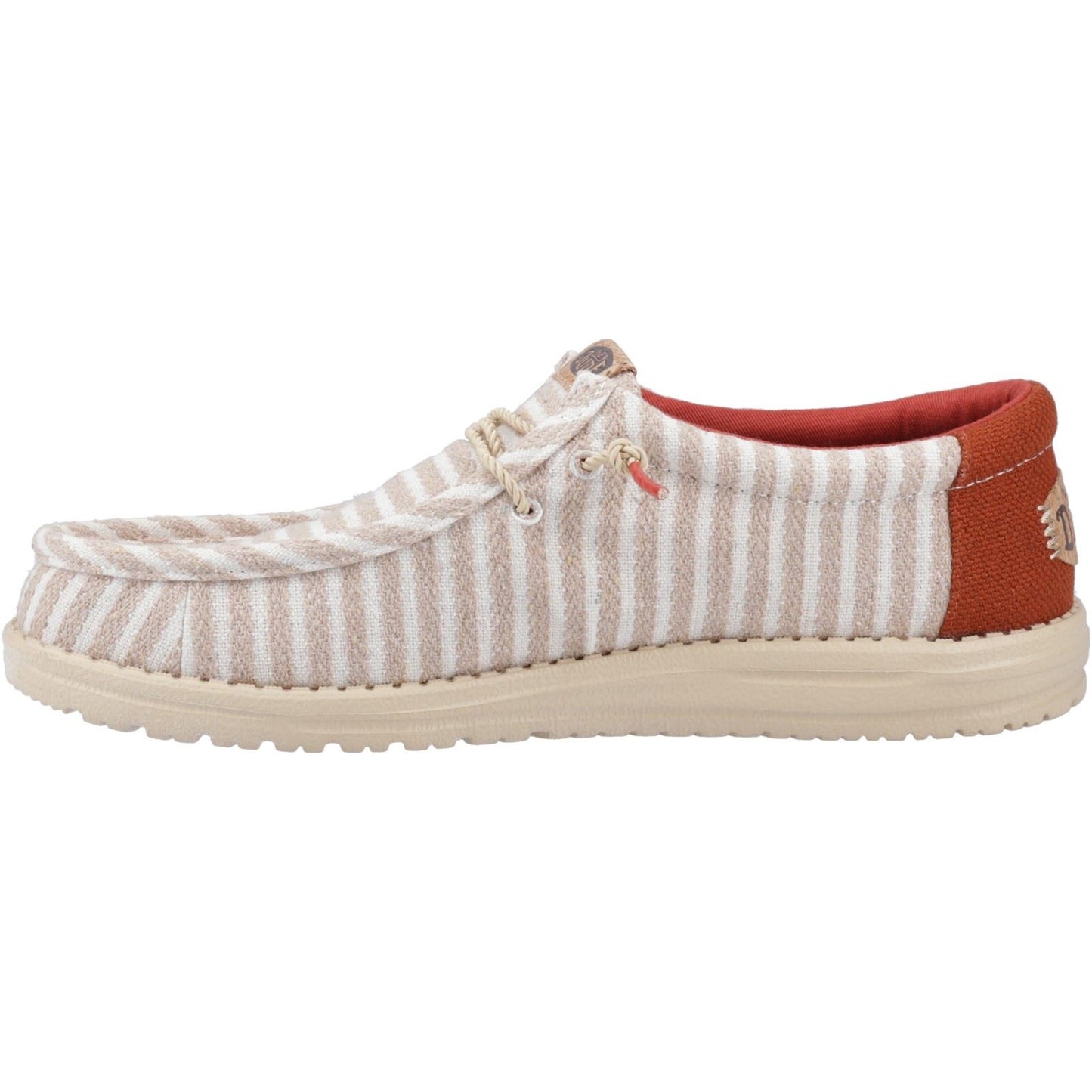 HEYDUDE Wally Resort Polyester Blend Men's Multi/Chili Red Moccasins Shoes