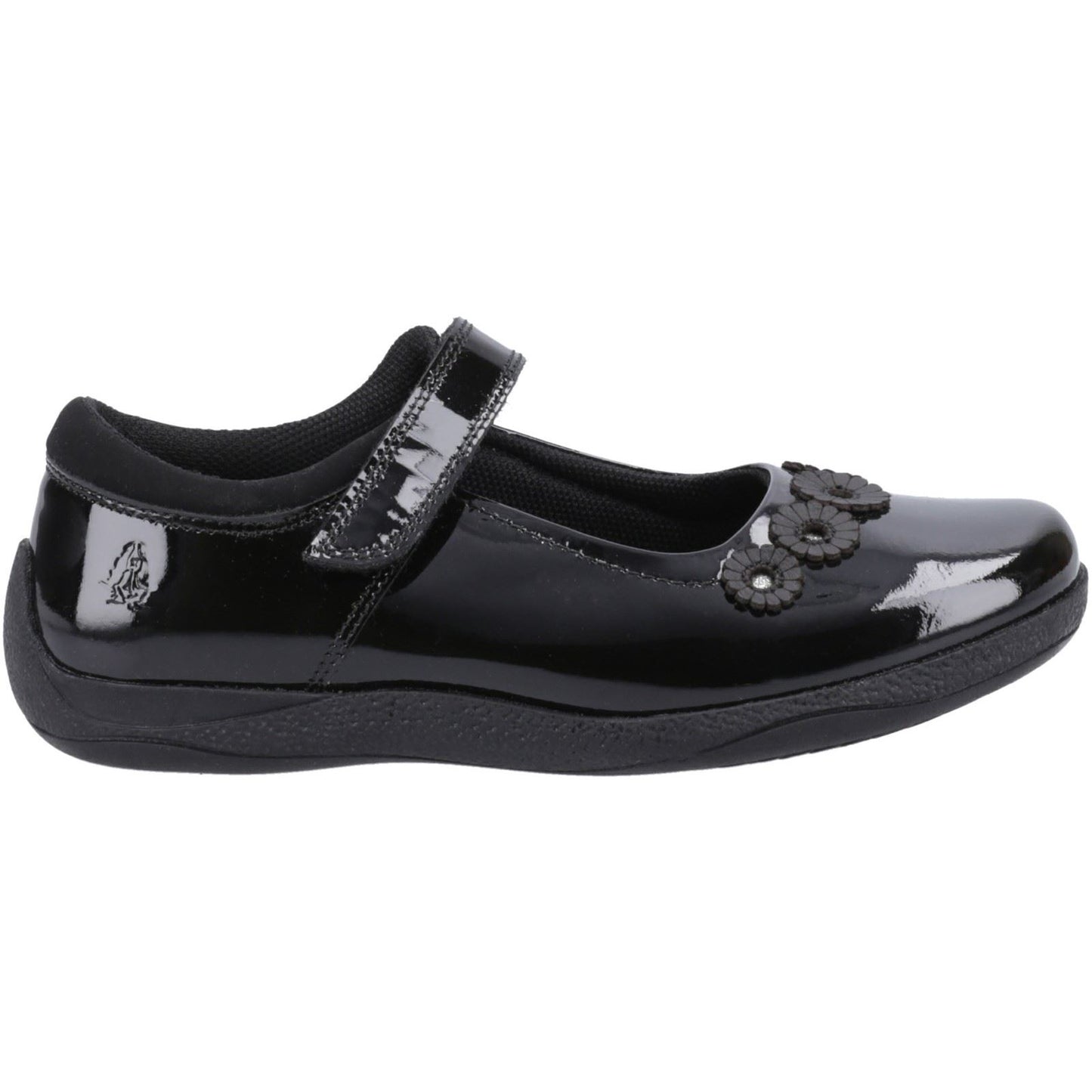 Hush Puppies Christina Patent Leather Youth Black Shoes