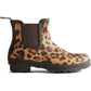 Hunter Original Chelsea Women's Leopard Print/Chocolate Brown Wellington Boots