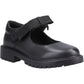 Hush Puppies Astrid Bow Leather Youth Black Shoes