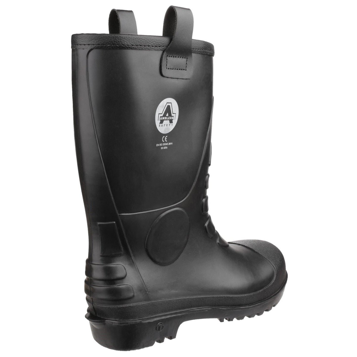Amblers Safety FS90 Waterproof PVC Pull on Safety Rigger Boot in Black