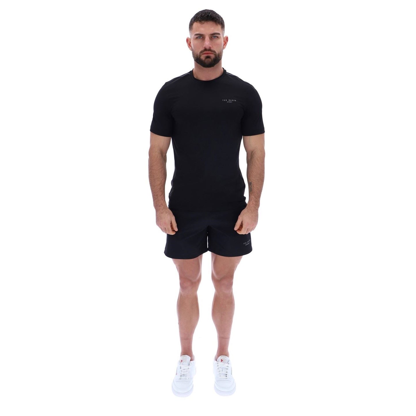 Ted Baker SAM TBMTS2635 Polyester Men's Black Activewear T-Shirts