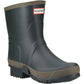 Hunter Men's Gardener Short Wellington Boot in Dark Olive/Clay