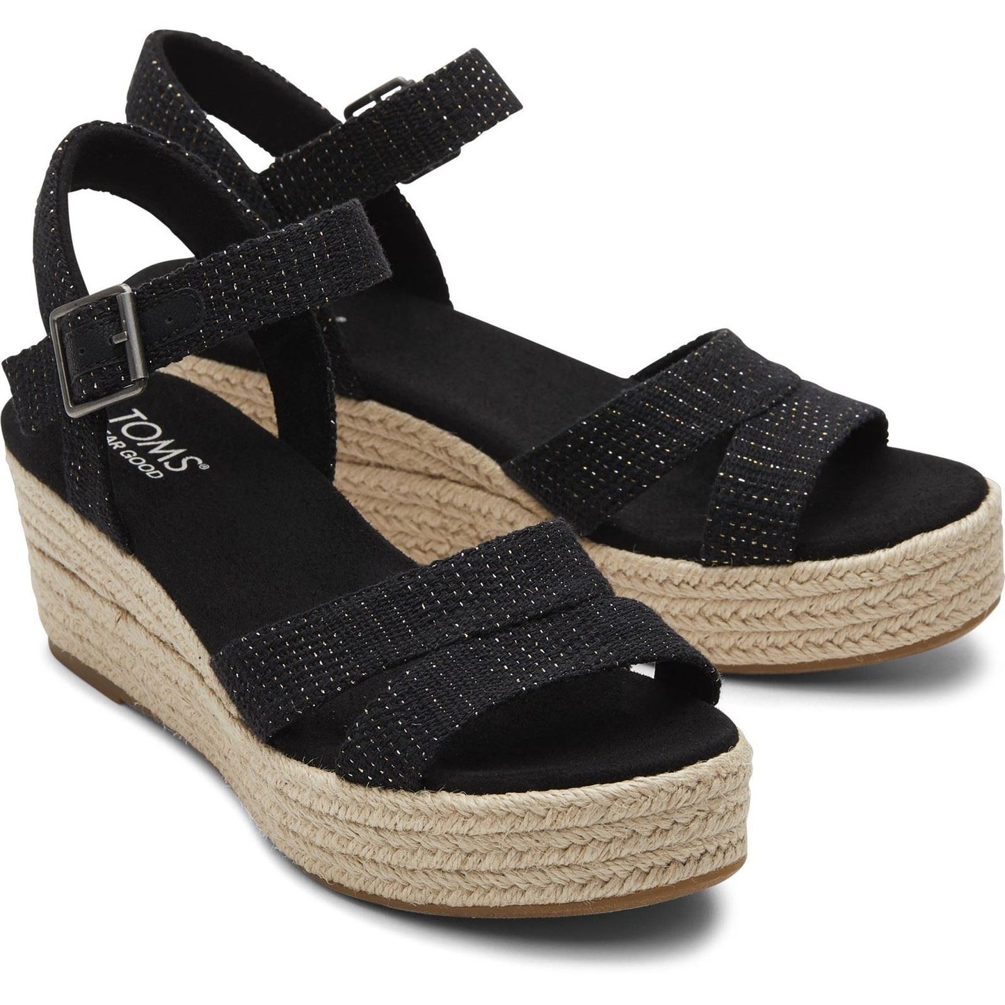 TOMS Women's Audrey Espadrille in Black