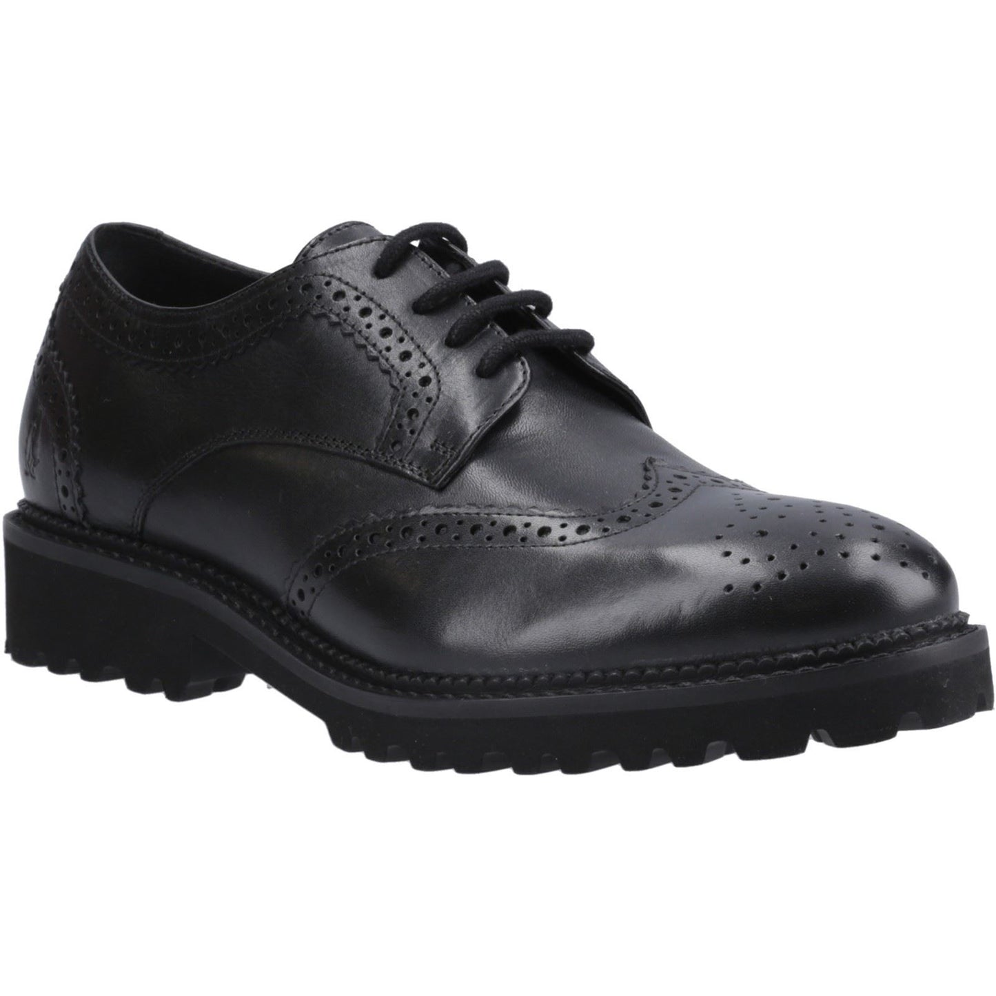 Hush Puppies Gabi Lace Up Leather Youth Black Brogues