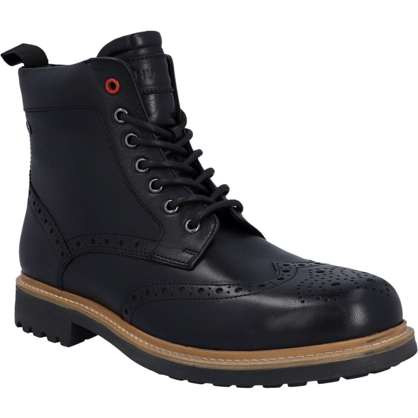 Hunter Men's Cawdor Brogue Ankle in Black