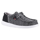 HEYDUDE Men's Wally Funk Open Mesh Shoe in Black/White
