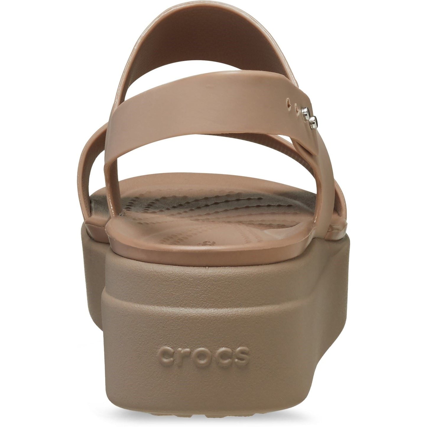 Crocs Brooklyn Low Wedge Thermoplastic Women's Latte/Mushroom Sandals
