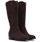 Hush Puppies Isabella Long Suede Women's Chocolate Winter Knee High Boots