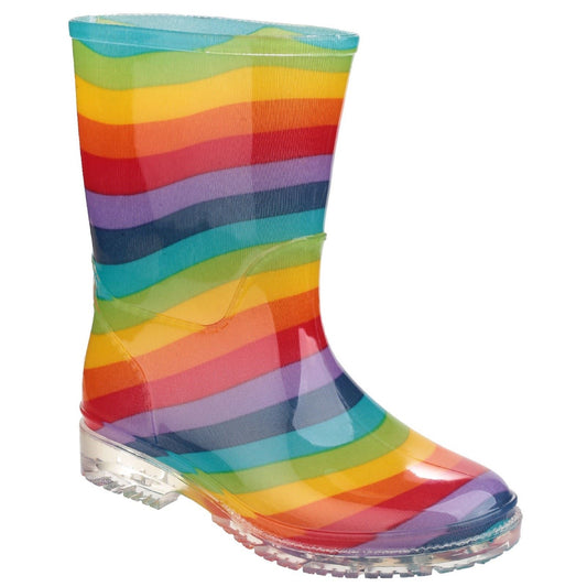 Cotswold PVC PVC Junior Rainbow Wellington Boots