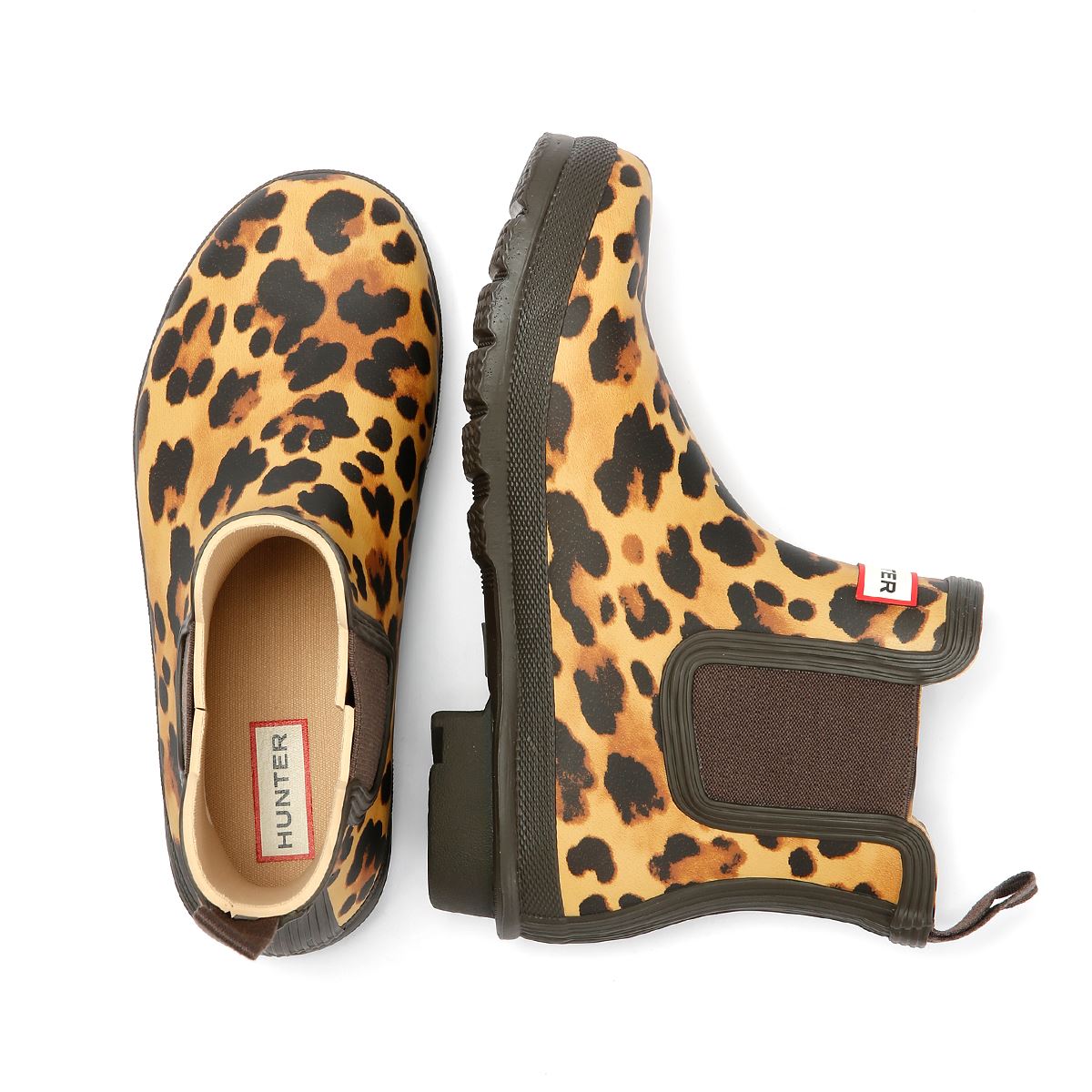 Hunter Original Chelsea Rubber Women's Leopard Wellington Boots