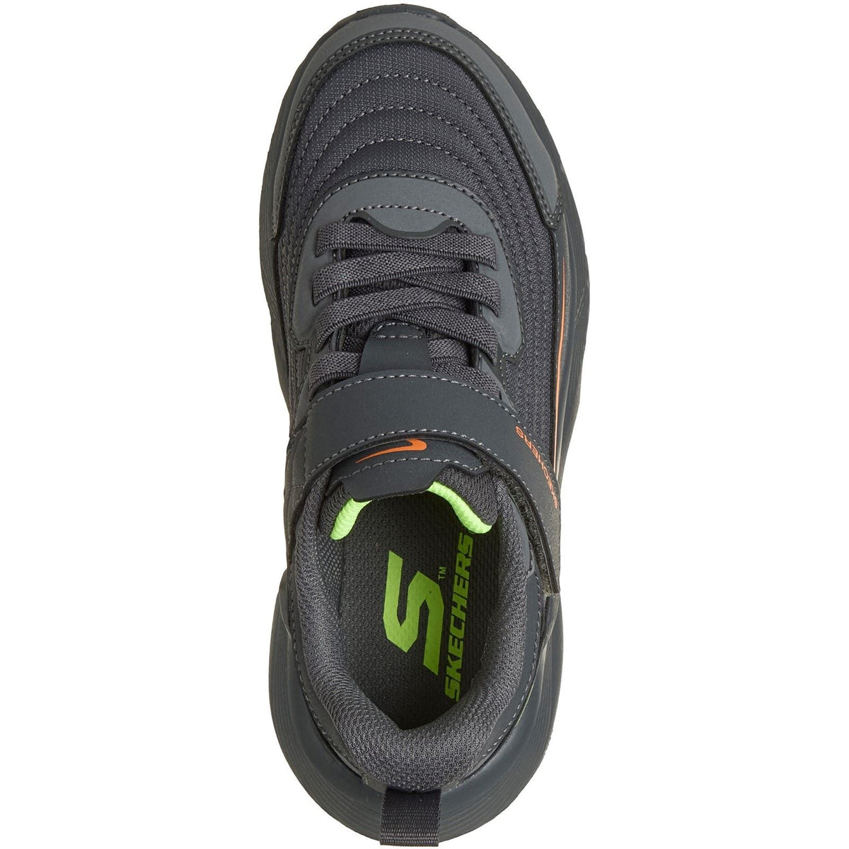 Skechers Tidal-Tech Stream Rush Textile Boy's Charcoal/Orange Trainers