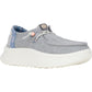 HEYDUDE Women's Wendy Peak Chambray Woven Shoes in Grey