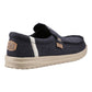 HEYDUDE Mikka Jute Linen Men's Black/Irish Cream Moccasins Shoes