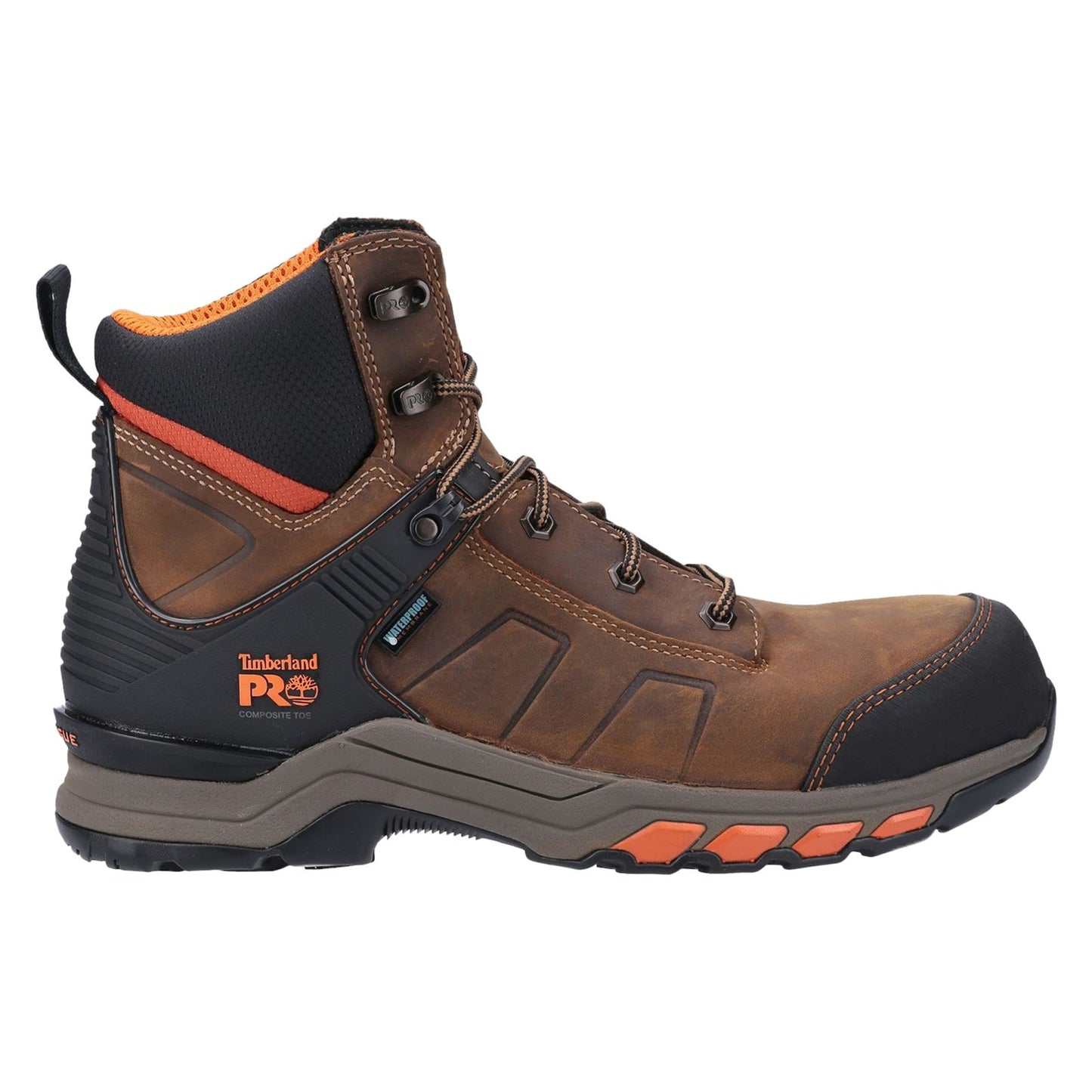 Timberland Pro Men's Hypercharge Composite Safety Toe Work Boot in Brown/Orange