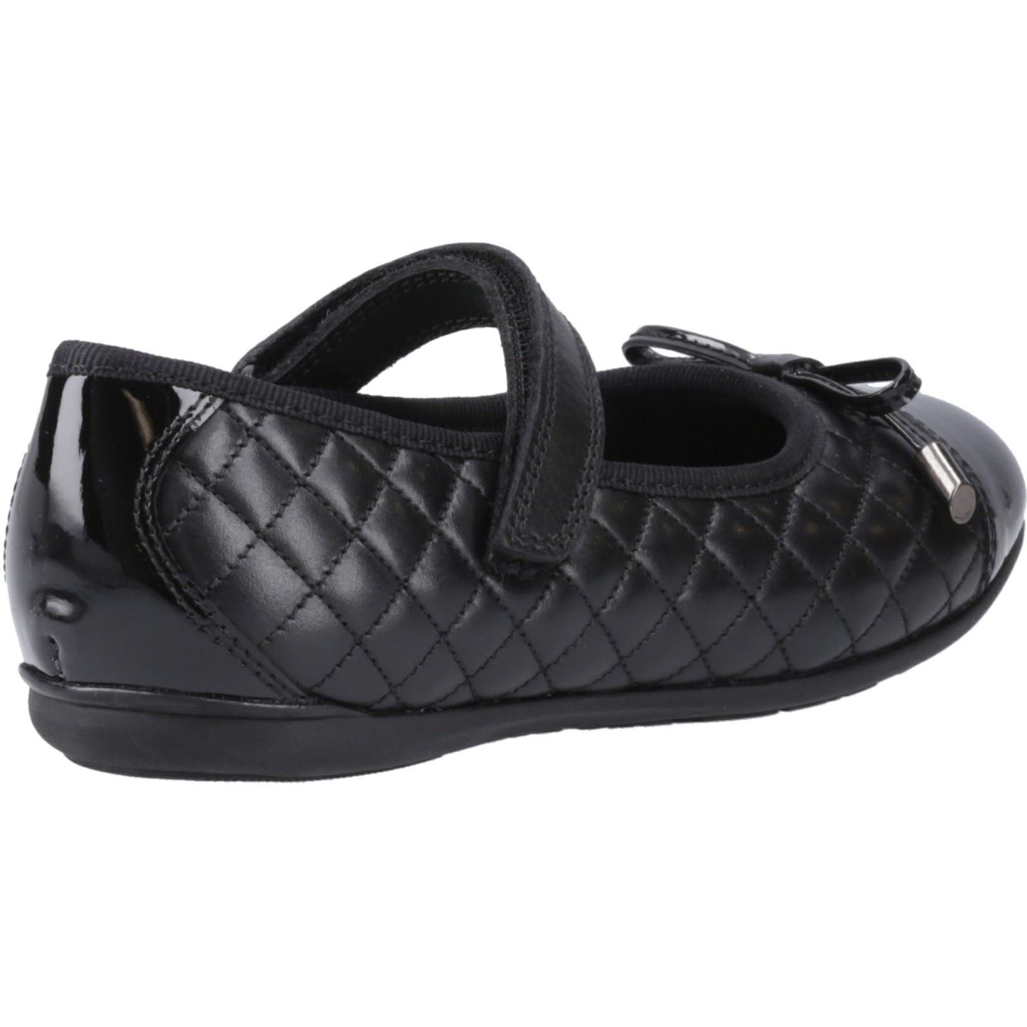 Hush Puppies Lottie Leather Youth Black Ballet Flats
