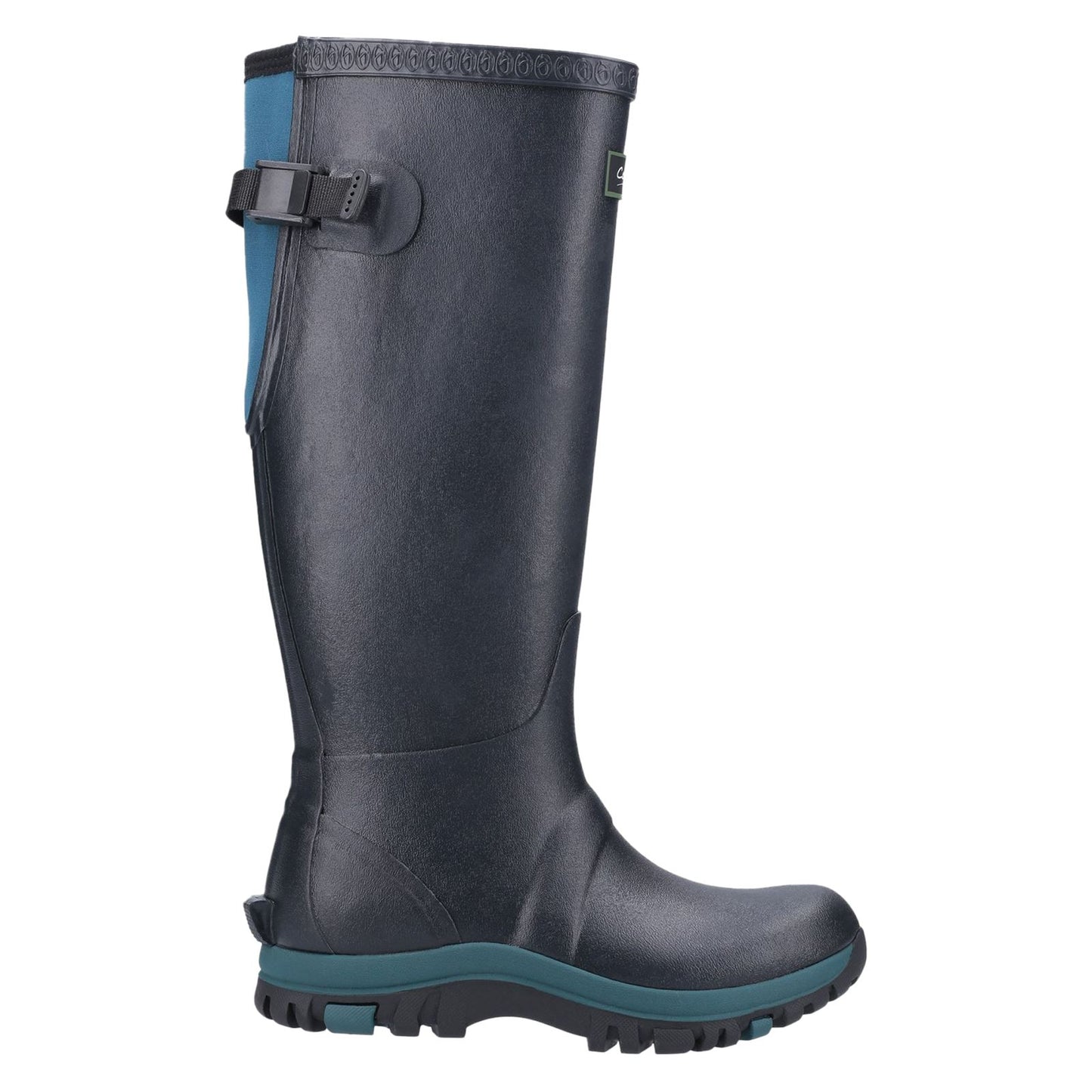 Cotswold Women's Realm Adjustable Wellington Boot in Navy/Teal