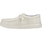HEYDUDE Men's Wally Canvas Shoe in Stone White