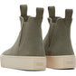 TOMS Fenix Platform Leather Women's Vetiver Grey Flat Chelsea Boots