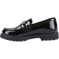 Hush Puppies Lydia Patent Leather Youth Black Loafers