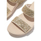 Fitflop Lulu 2 Bar Glitter Polyurethane Women's Platino/Silver Sandals