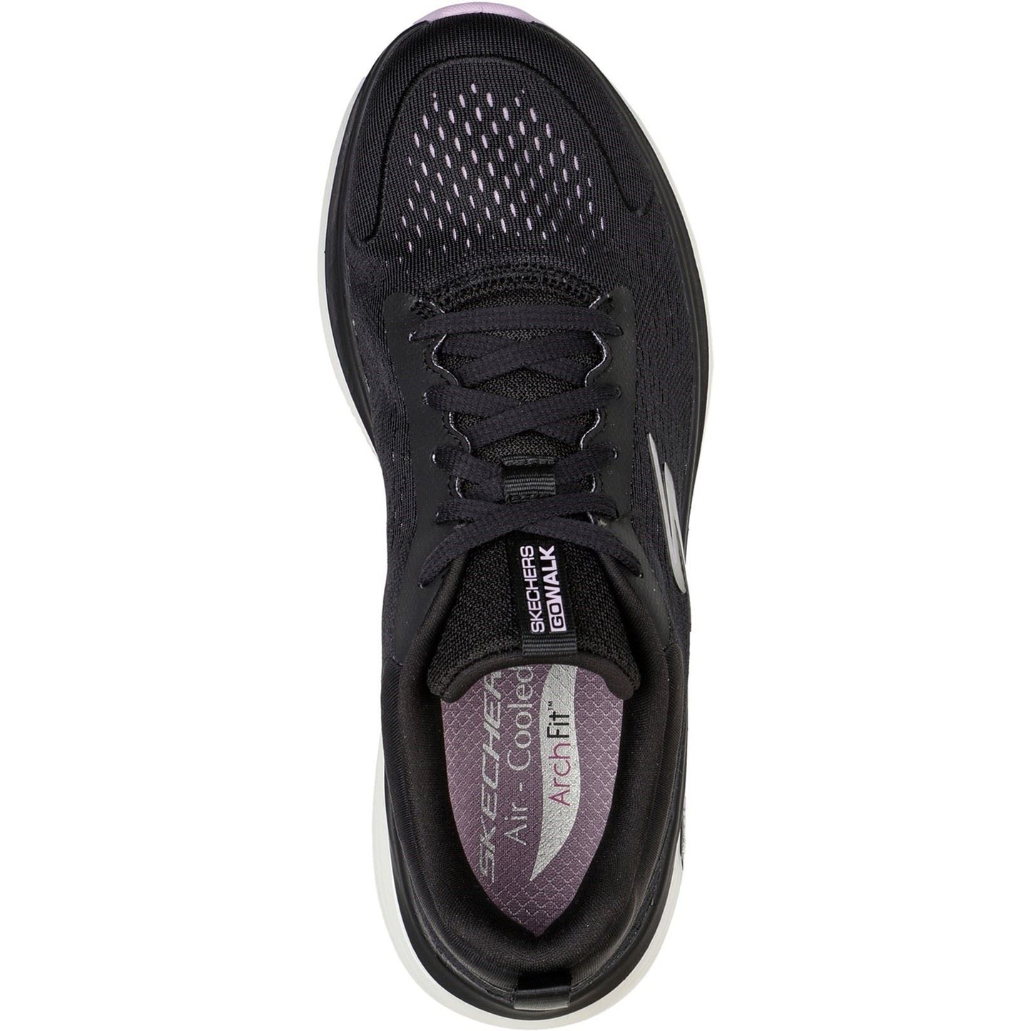 Skechers Women's Go Walk Workout Walker Outpace Trainers in Black/Lavender
