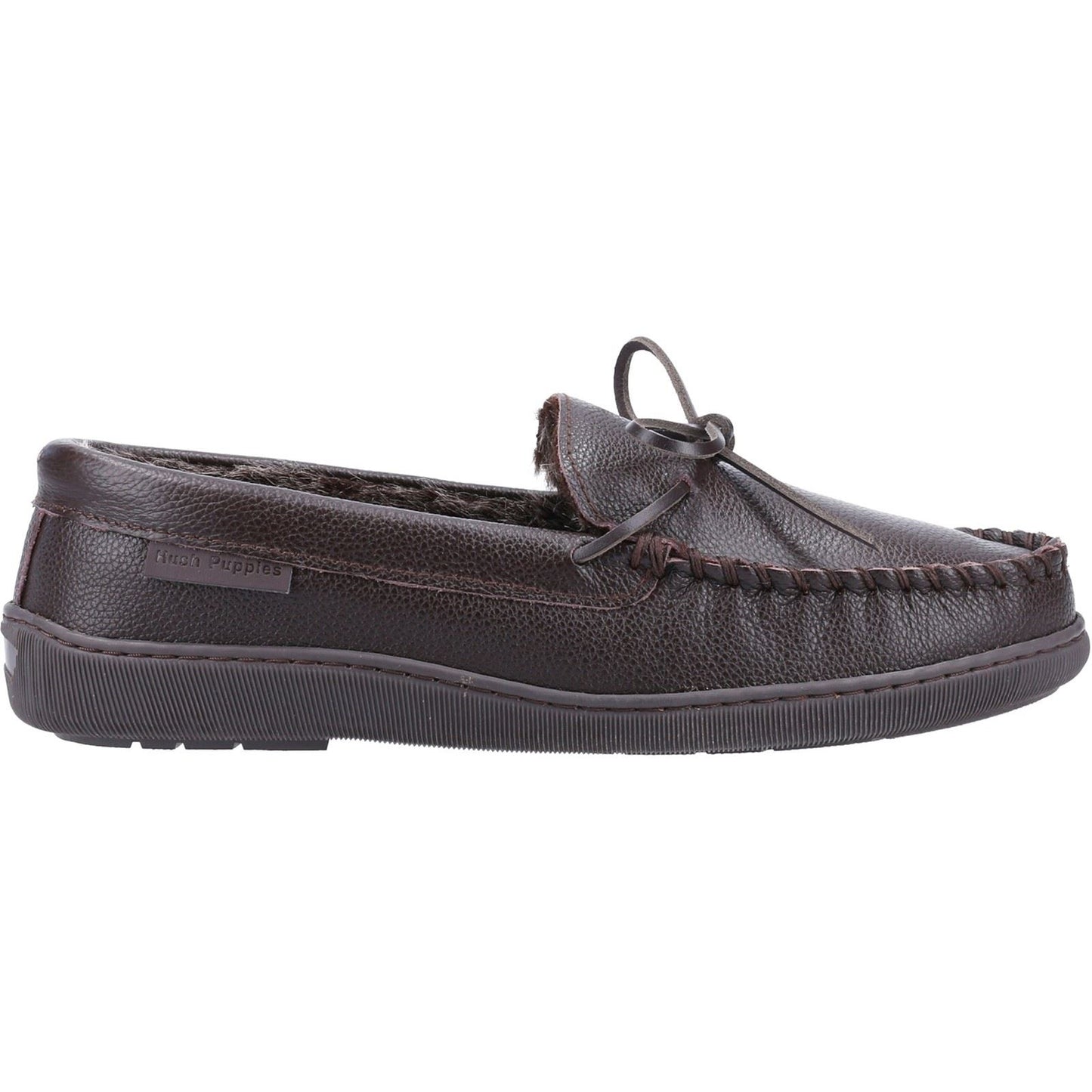 Hush Puppies Men's Ace Leather Slipper in Brown