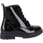 Hush Puppies Lauren Patent Leather Youth Black Boots
