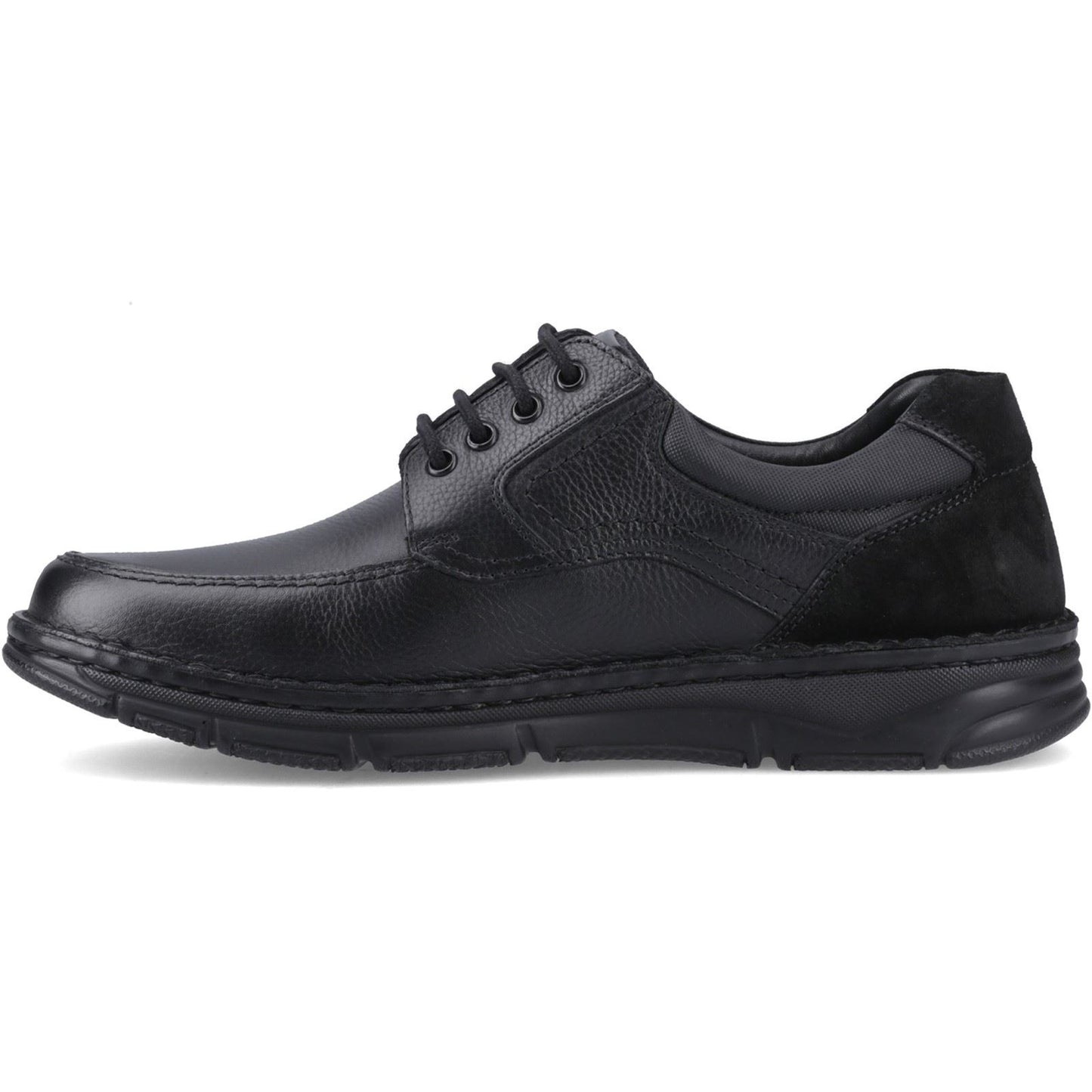 Hush Puppies Franklin Lace Up Shoe Leather Men's Black Loafers