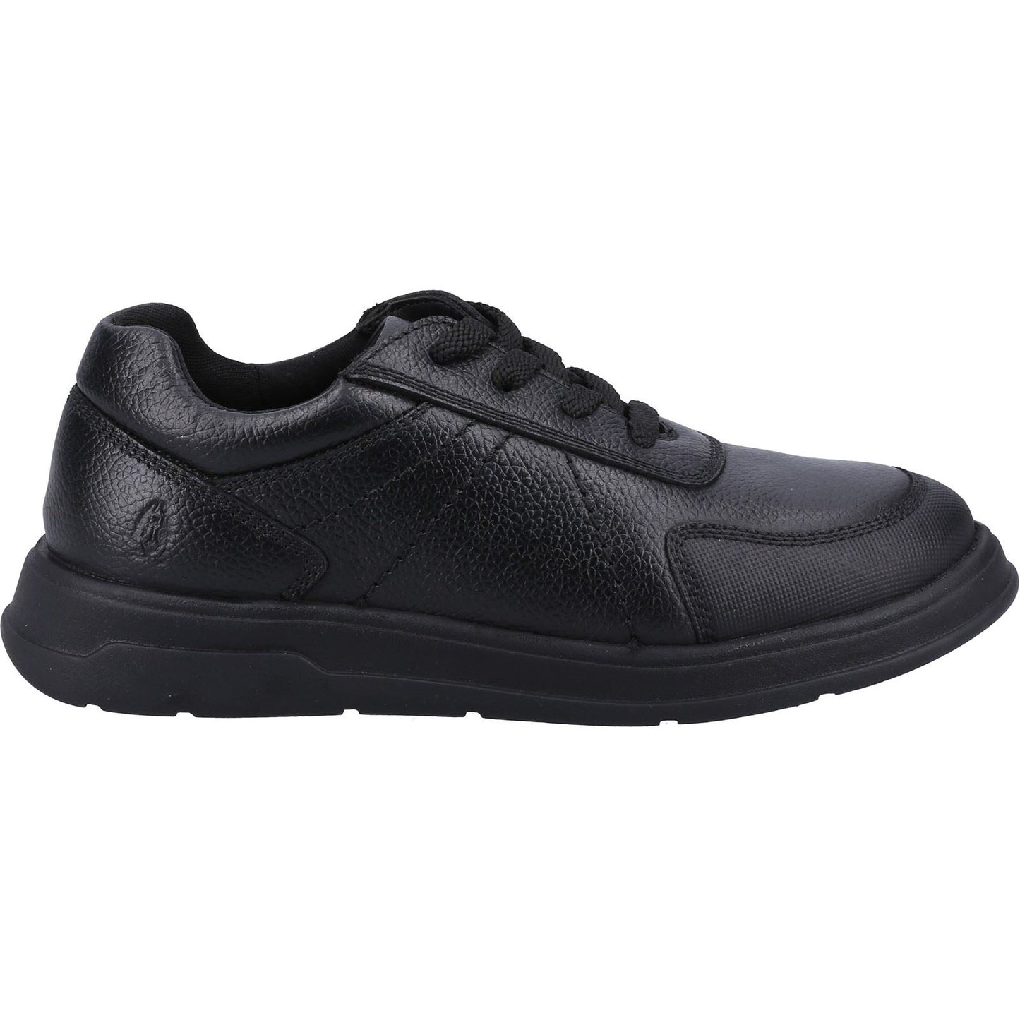 Hush Puppies Robert Leather Junior Black Lace-Up Shoes