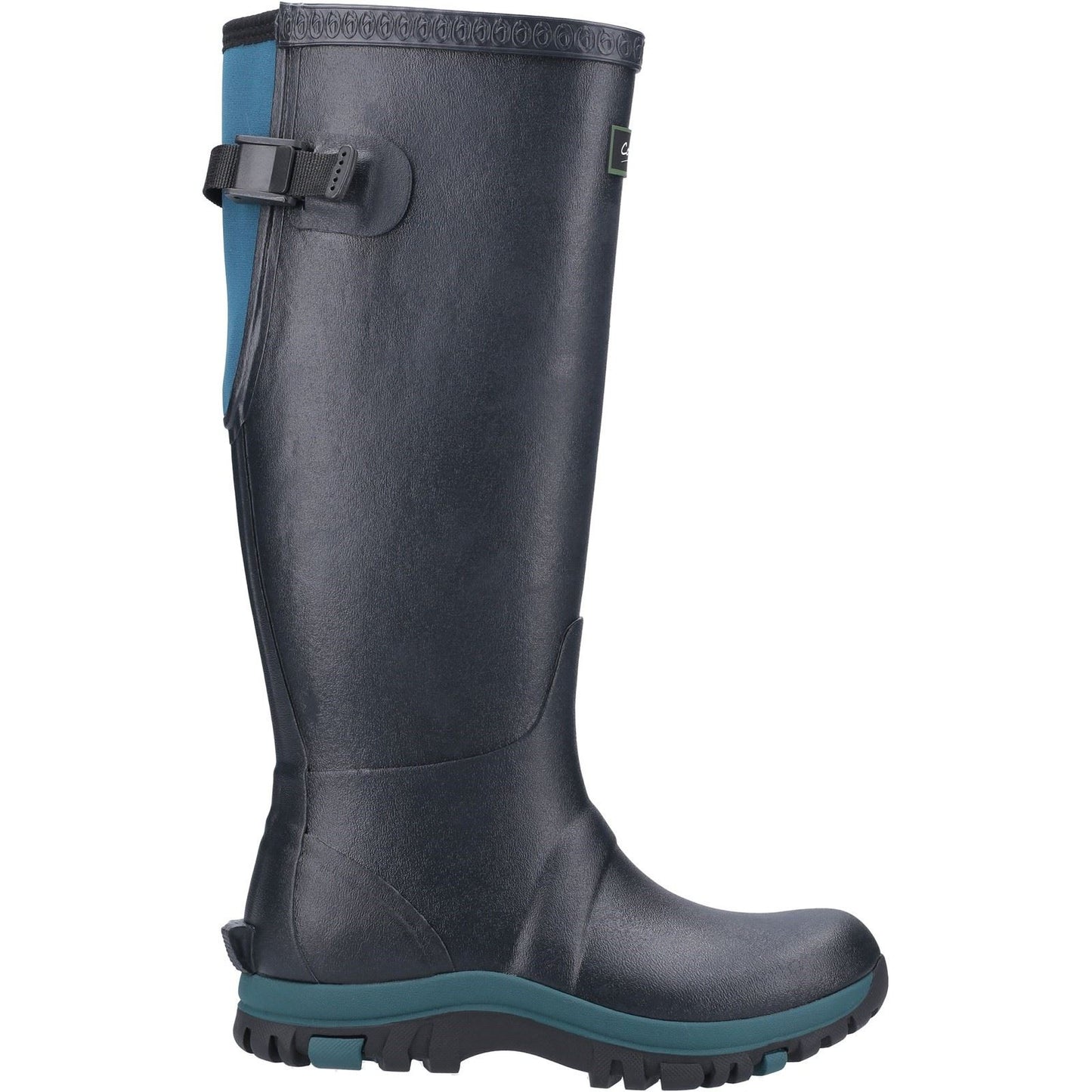 Cotswold Women's Realm Adjustable Wellington Boot in Navy/Teal