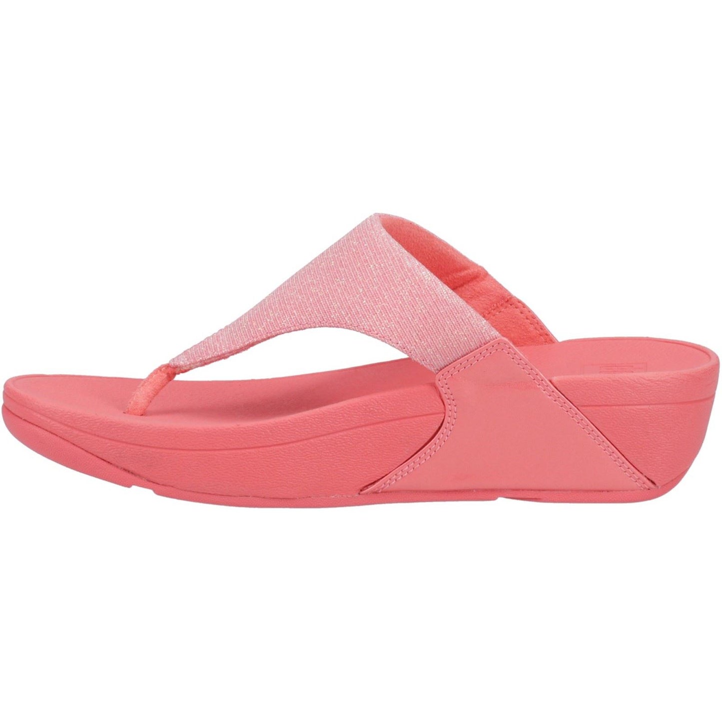 Fitflop Lulu Shimmerlux Polyester Women's Rosy Coral Sandals