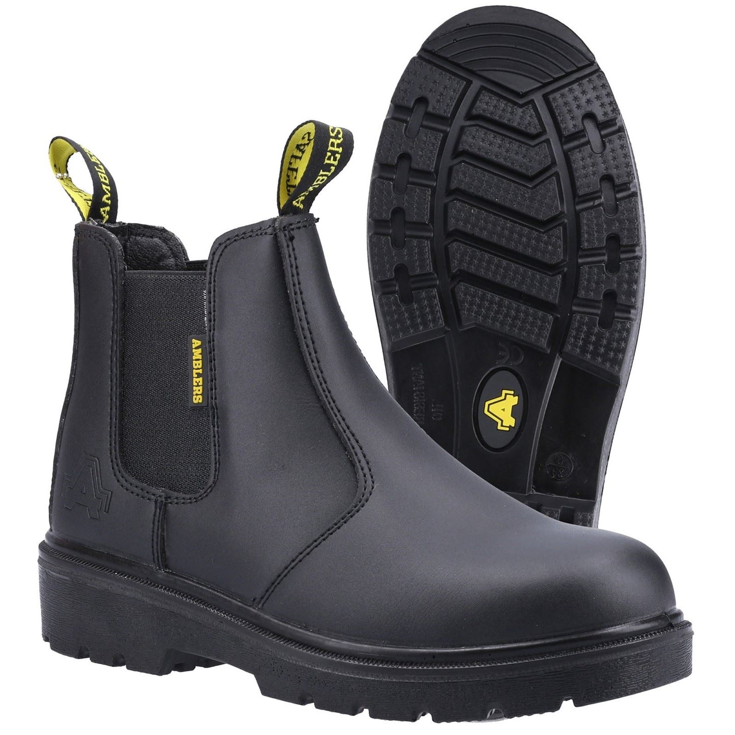 Amblers Safety Men's FS116 Hardwearing Pull on Safety Dealer Boot in Black