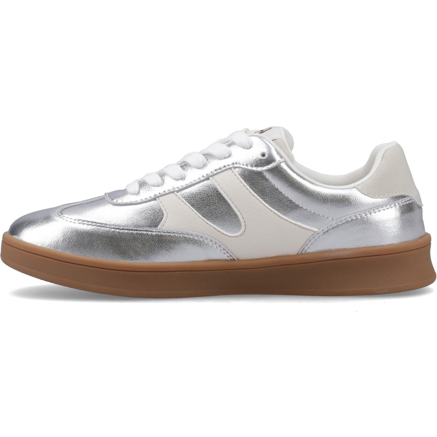 Hush Puppies Maura Suede Women's Silver Trainers