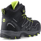 Hi-Tec Blackout Mid Polyester Boy's Black/Lime Hiking Boots