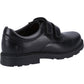 Hush Puppies Logan Leather Youth Black Shoes