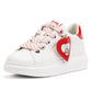 Karl Lagerfeld Kapri Valentine Pendant Leather Women's White/Red Trainers