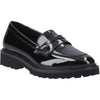 Hush Puppies Grazia Patent Leather Junior Black Loafers