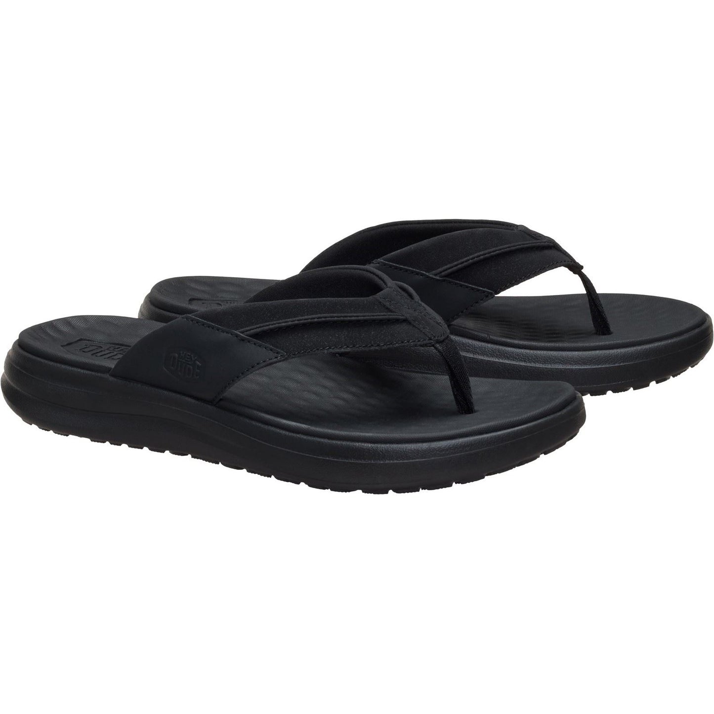 HEYDUDE Finn Flip Polyurethane Men's Black Sandals
