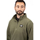 Caterpillar Men's Cat Microfleece Quarter Zip in Chive