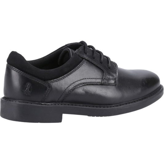 Hush Puppies Tommy Junior Leather Boy's Black Lace-Up Shoes