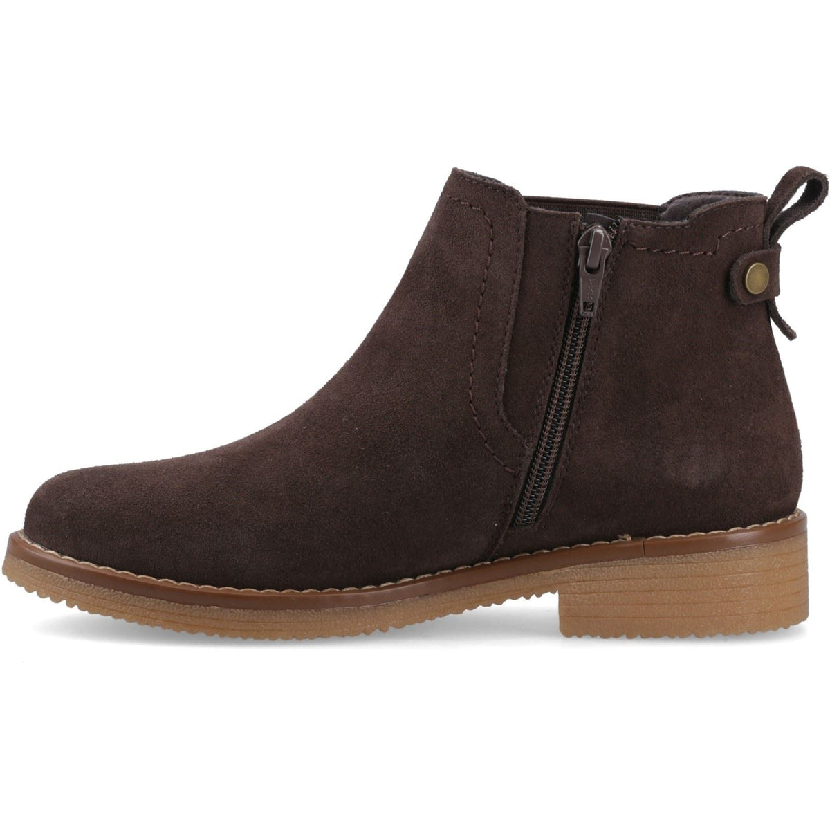 Hush Puppies Maddy Suede Women's Chocolate Wide Fit Boots