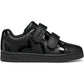 Geox J Eclyper Leather Girl's Black Trainers