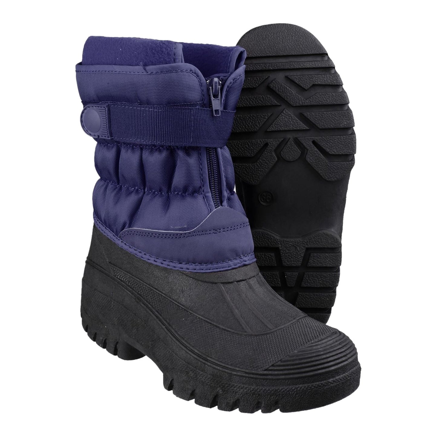 Cotswold Men's Chase Touch Fastening and Zip up Winter Boot in Navy