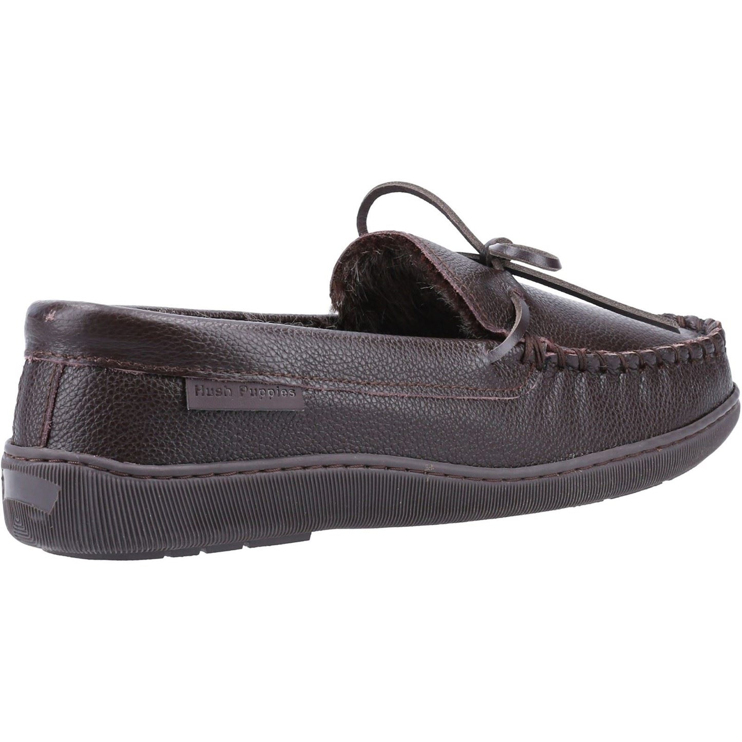 Hush Puppies Men's Ace Leather Slipper in Brown
