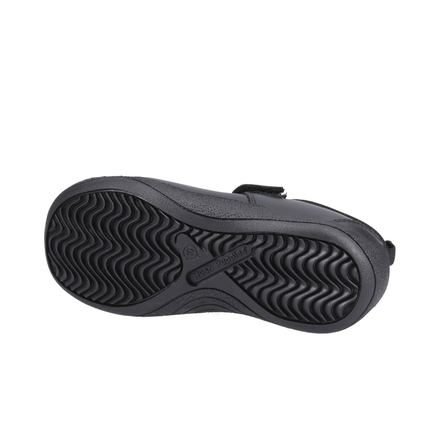 Hush Puppies Clara Junior Girls Black Leather Shoes