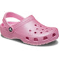 Crocs Classic Glitter Thermoplastic Kids Pink Tweed Glitter Loafers